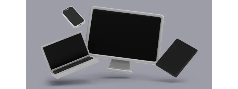 Sitio web responsivo visualizado en diferentes dispositivos